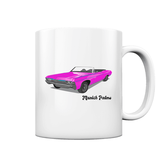 Pink Retro Classic Car Oldtimer , Auto ,Cabrio by Munich Palms - Tasse glossy - Online Kaufhaus München