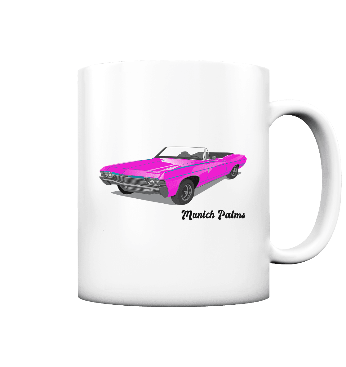 Pink Retro Classic Car Oldtimer , Auto ,Cabrio by Munich Palms - Tasse matt - Online Kaufhaus München