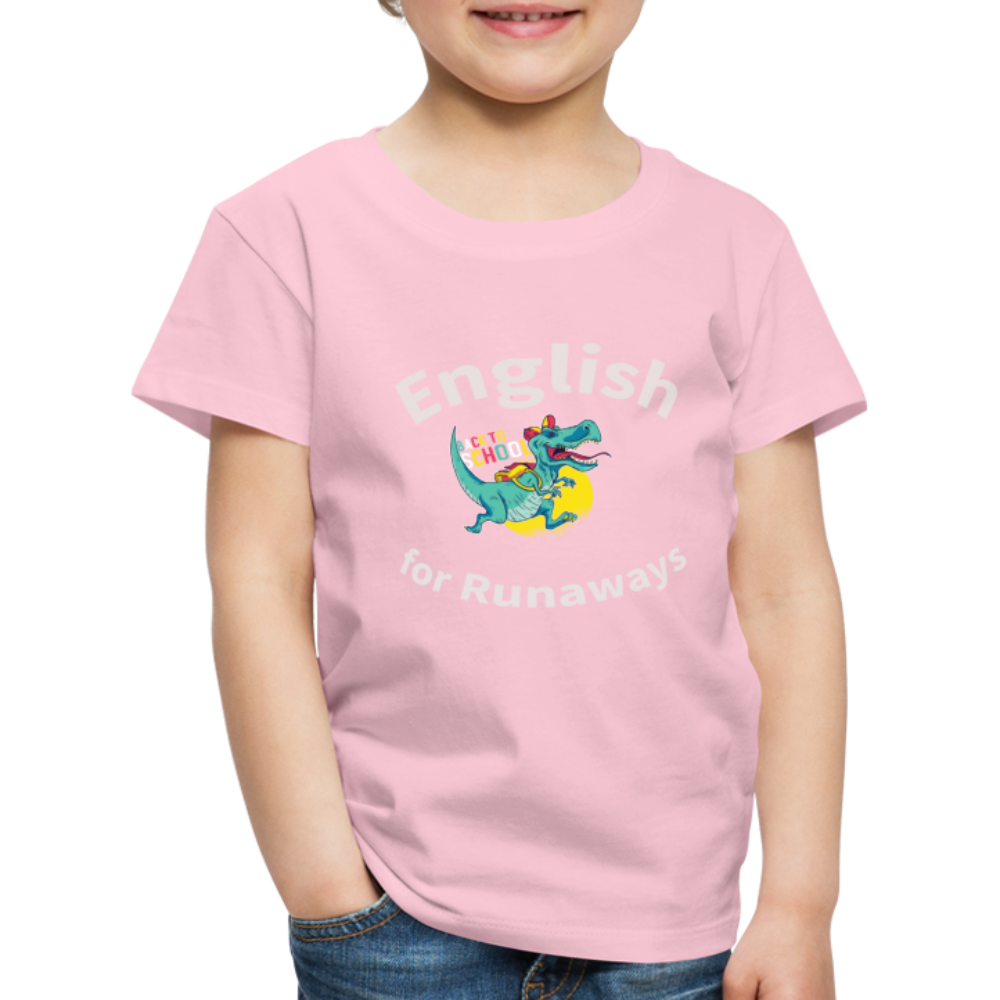 Kinder Premium Spass  T-Shirt English for Runaways - Hellrosa