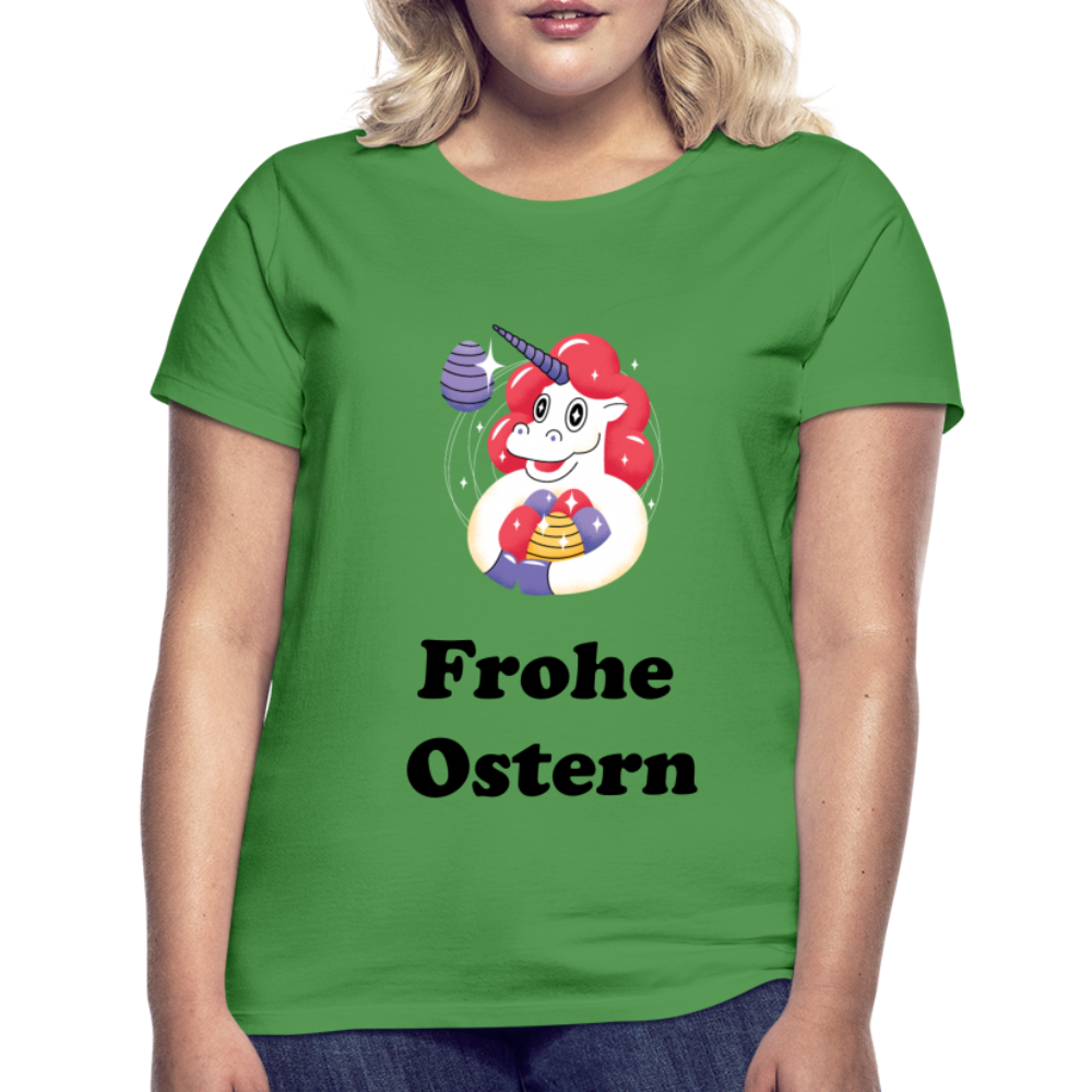 Damen - Frauen T-Shirt Frohe Ostern - Kelly Green