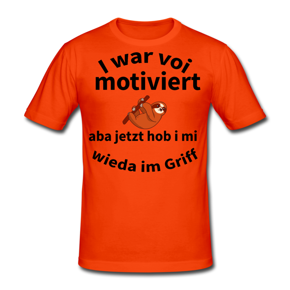 Herren - Männer Gildan Heavy T-Shirt bayrisch I war voi motiviert - kräftig Orange