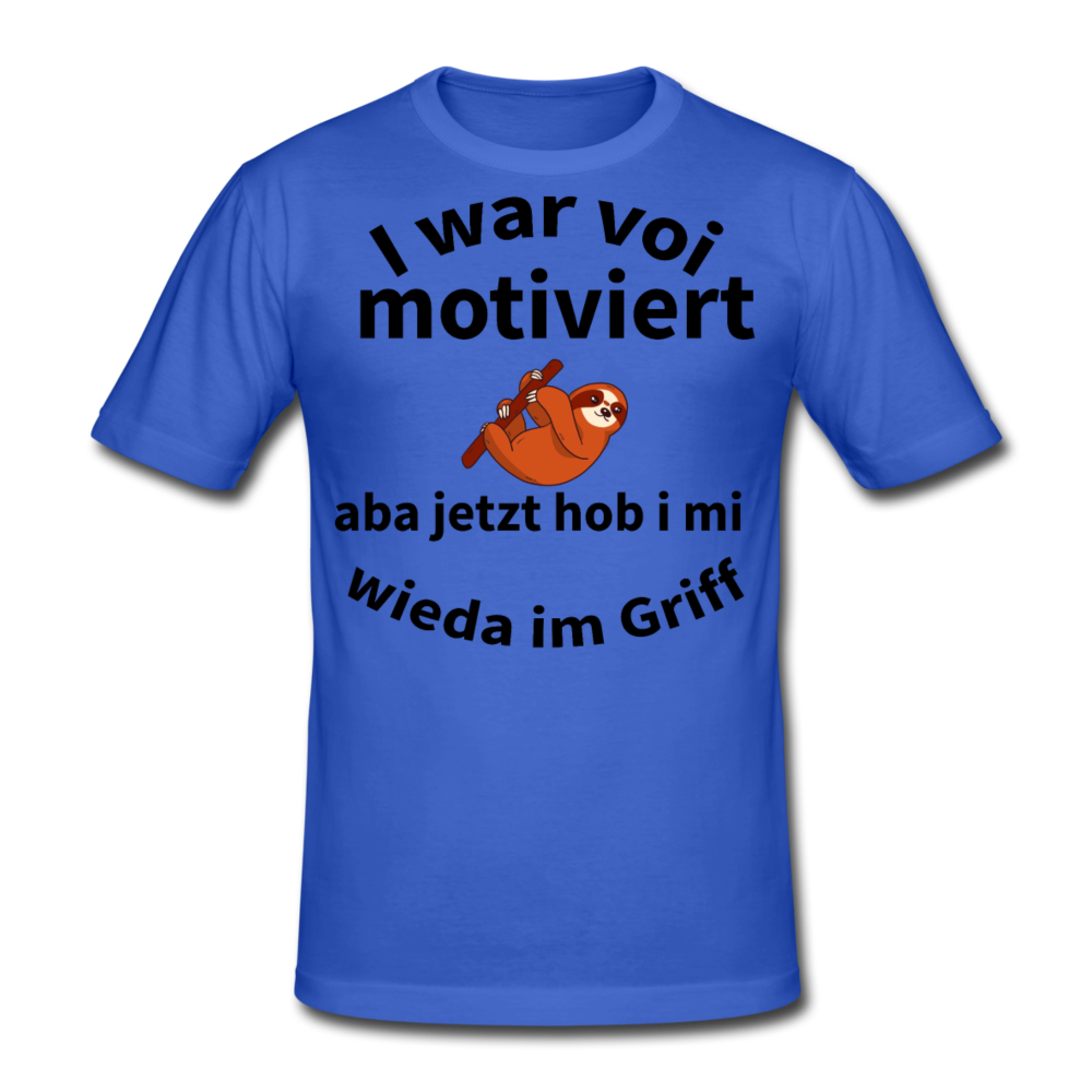 Herren - Männer Gildan Heavy T-Shirt bayrisch I war voi motiviert - Königsblau
