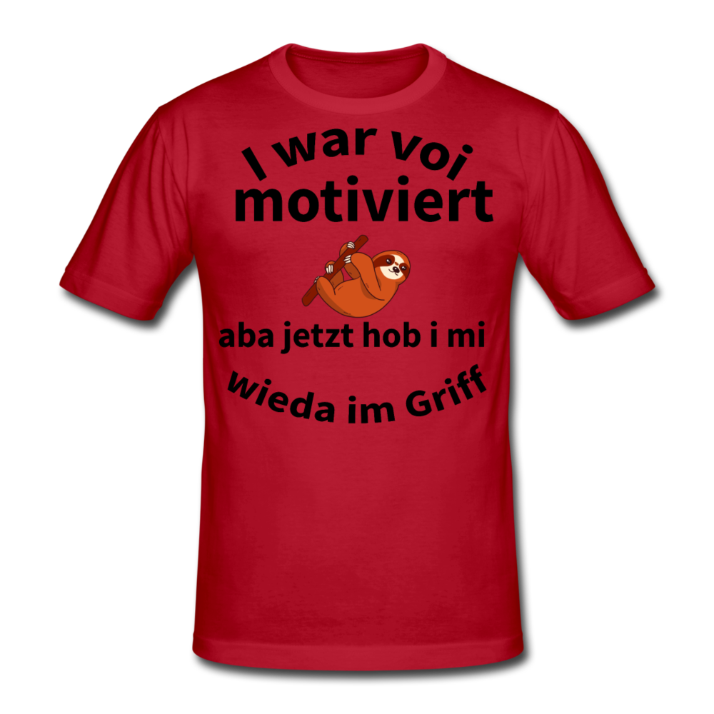 Herren - Männer Gildan Heavy T-Shirt bayrisch I war voi motiviert - Wine
