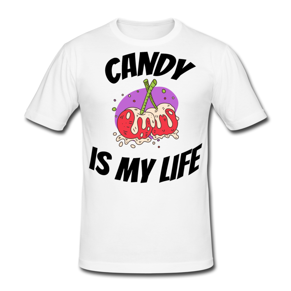 Herren - Männer Gildan Heavy T-Shirt Candy is my life - Weiß