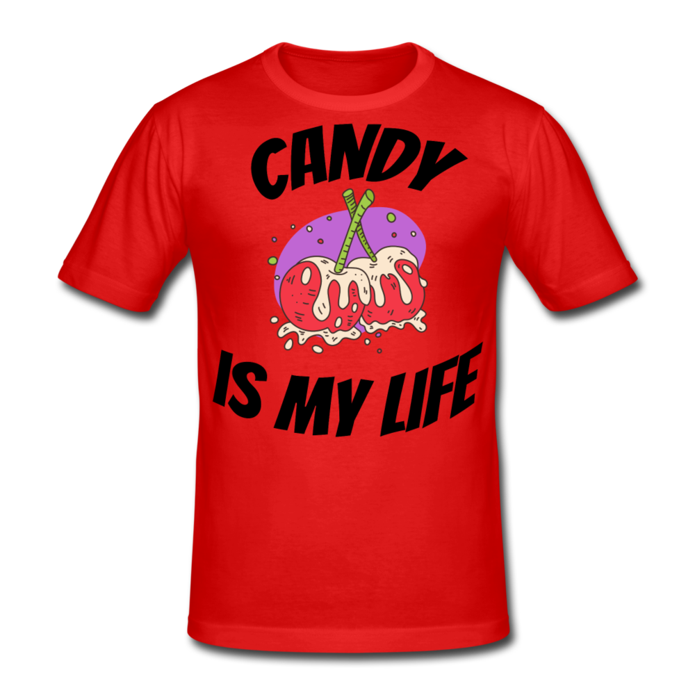 Herren - Männer Gildan Heavy T-Shirt Candy is my life - Rot