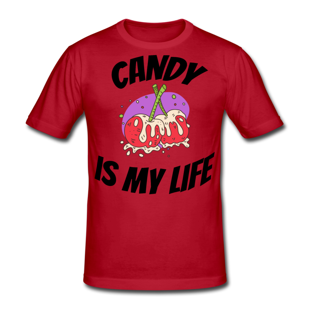 Herren - Männer Gildan Heavy T-Shirt Candy is my life - Wine