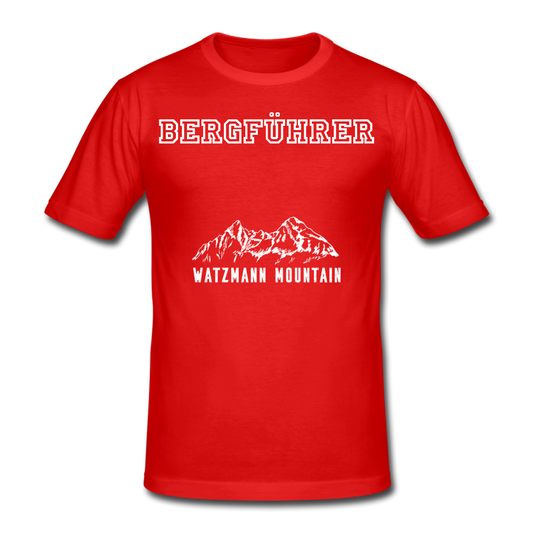 Männer Gildan Heavy T-Shirt Bergführer Watzmann Mountain - Rot