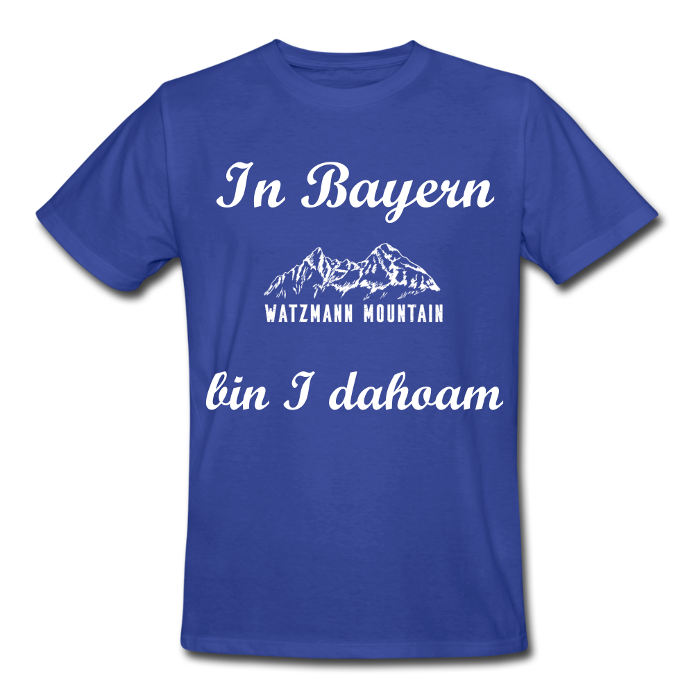 Herren - Männer Workwear T-Shirt bayrisch In Bayern bin I dahoam - Royalblau