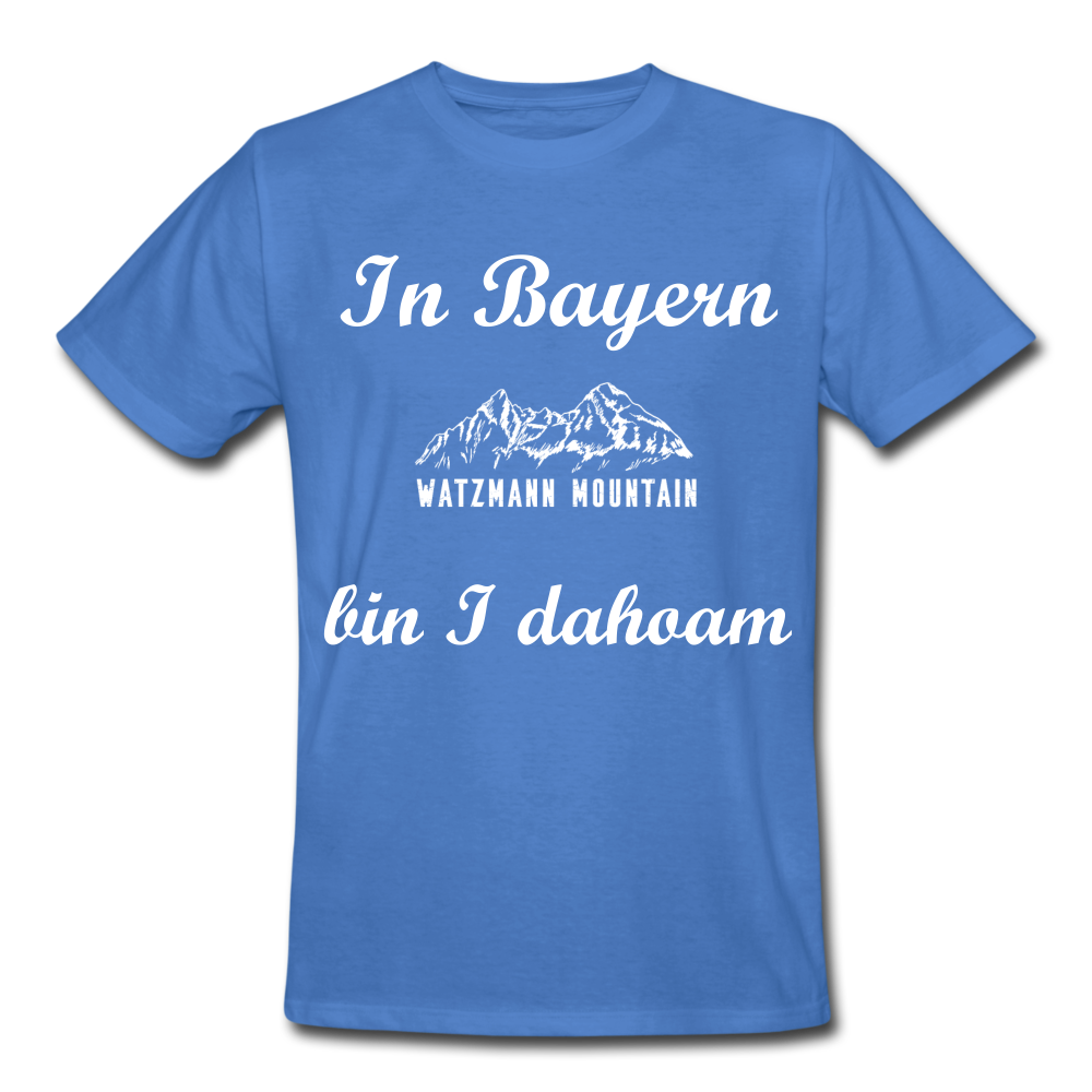Herren - Männer Workwear T-Shirt bayrisch In Bayern bin I dahoam - Blau