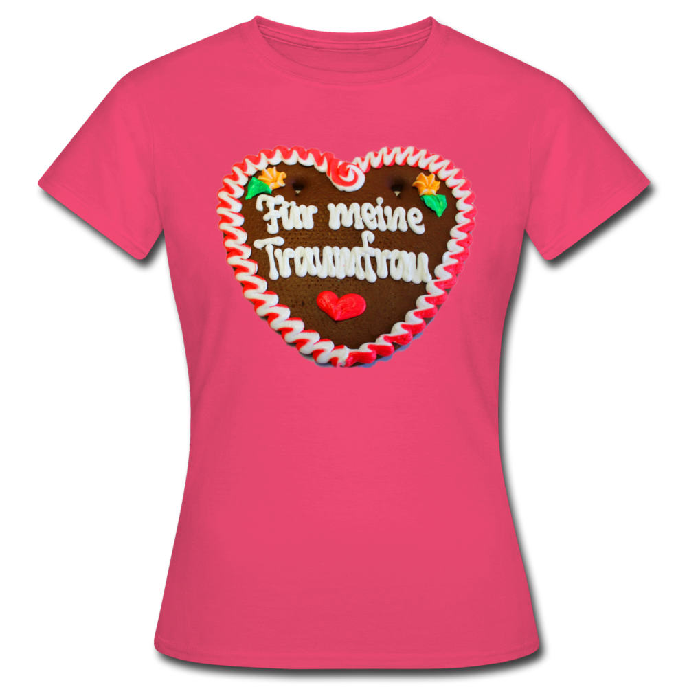Damen - Frauen T-Shirt Lebkuchenherz Für meine Traumfrau - Azalea