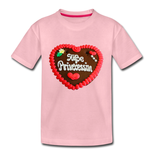 Kinder Premium T-Shirt Lebkuchenherz Süße Prinzessin - Hellrosa