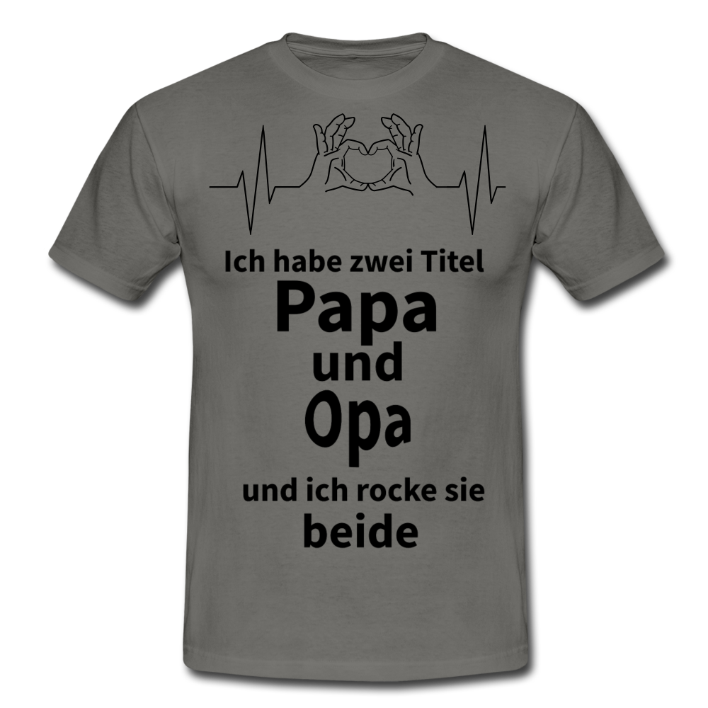 Herren Männer T- Shirt Papa und Opa - Graphit