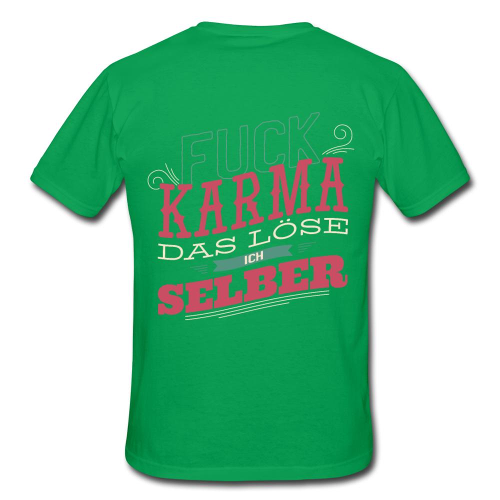 Herren  -  Männer T-Shirt Fuck Karma das löse ich selber - Kelly Green