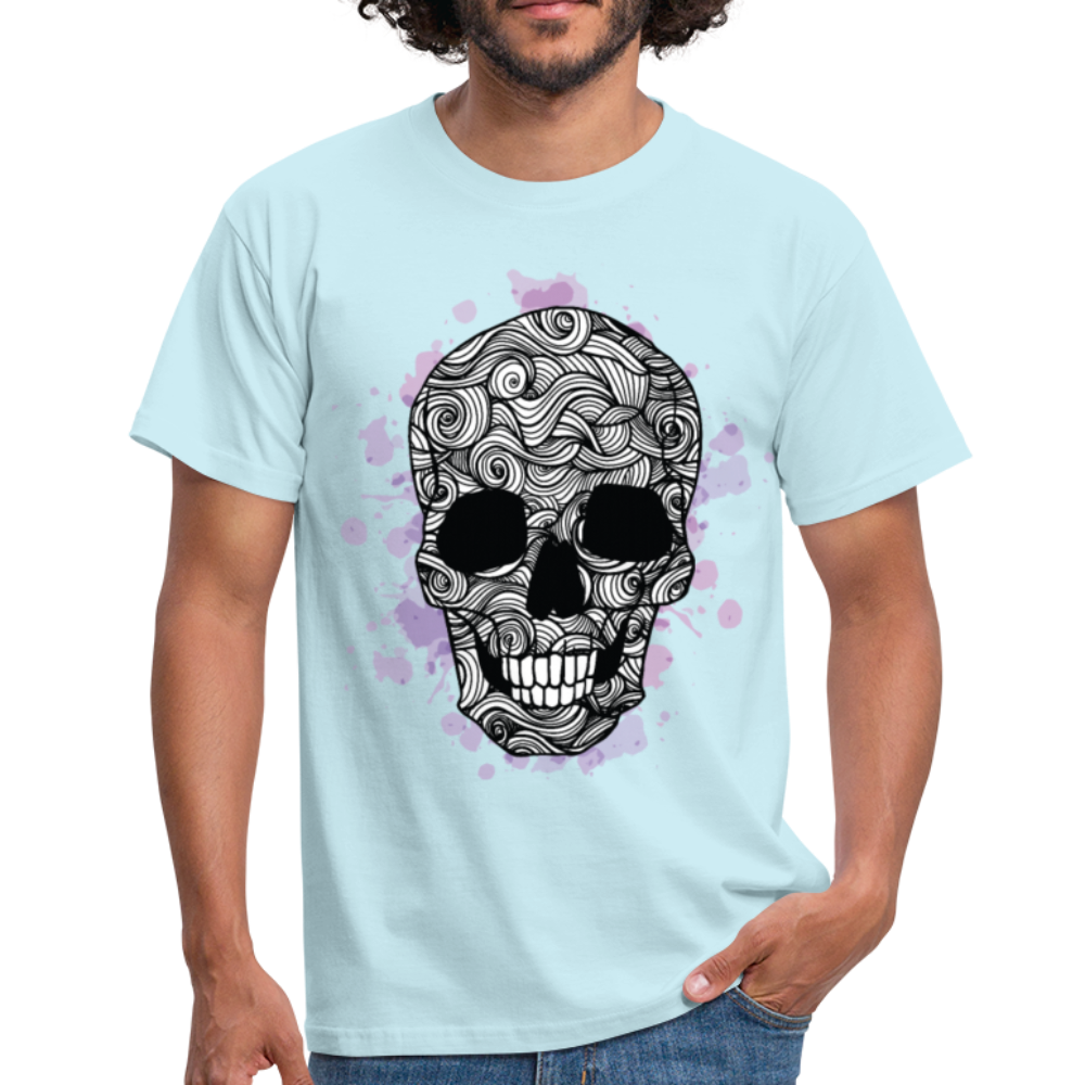 Herren - Männer T-Shirt  Totenkopf Design - Sky