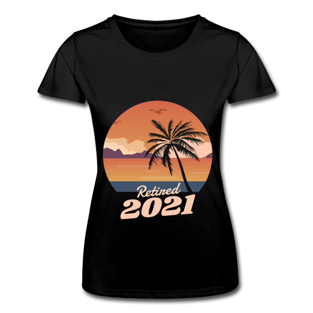 Damen - Frauen-T-Shirt von Fruit of the  Strand 2021 - Schwarz