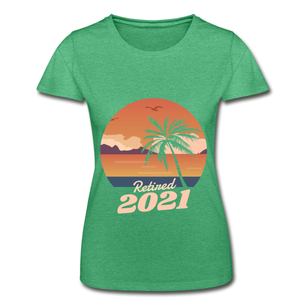 Damen - Frauen-T-Shirt von Fruit of the  Strand 2021 - Grün meliert
