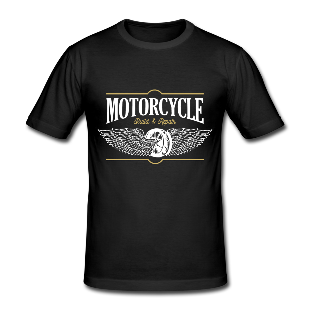 Herren - Männer Gildan Heavy T-Shirt Motorrad - Motorcycle - Schwarz
