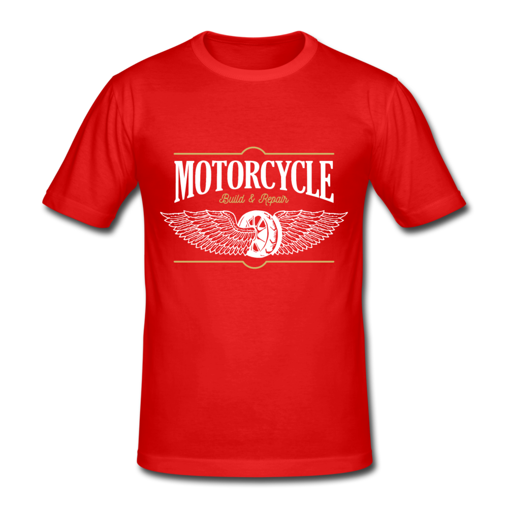 Herren - Männer Gildan Heavy T-Shirt Motorrad - Motorcycle - Rot