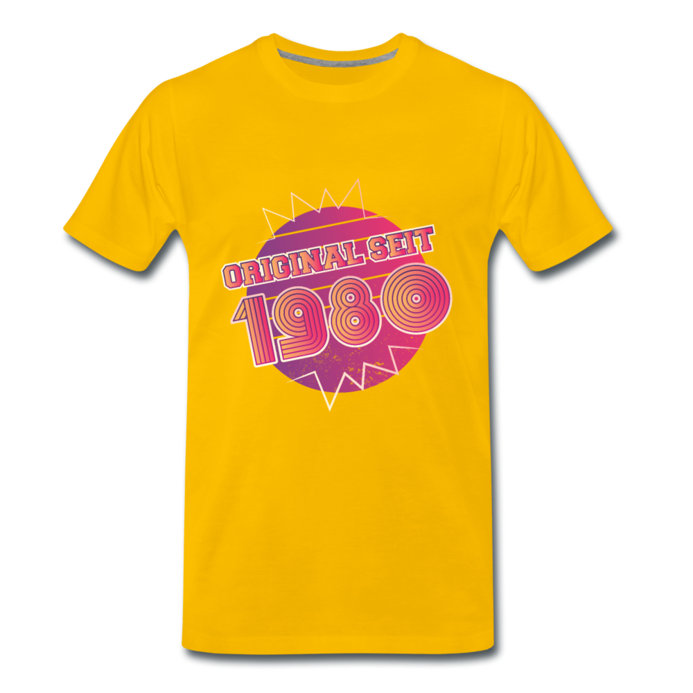 Herren - Männer Premium T-Shirt Original seit 1980 - Sonnengelb