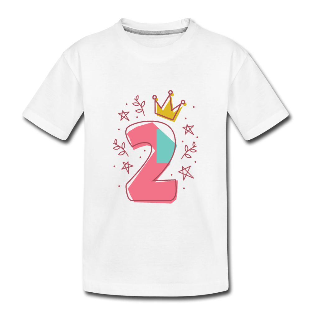 Kinder Premium T-Shirt  2.Geburtstag - Weiß
