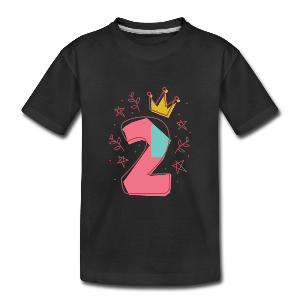 Kinder Premium T-Shirt  2.Geburtstag - Schwarz