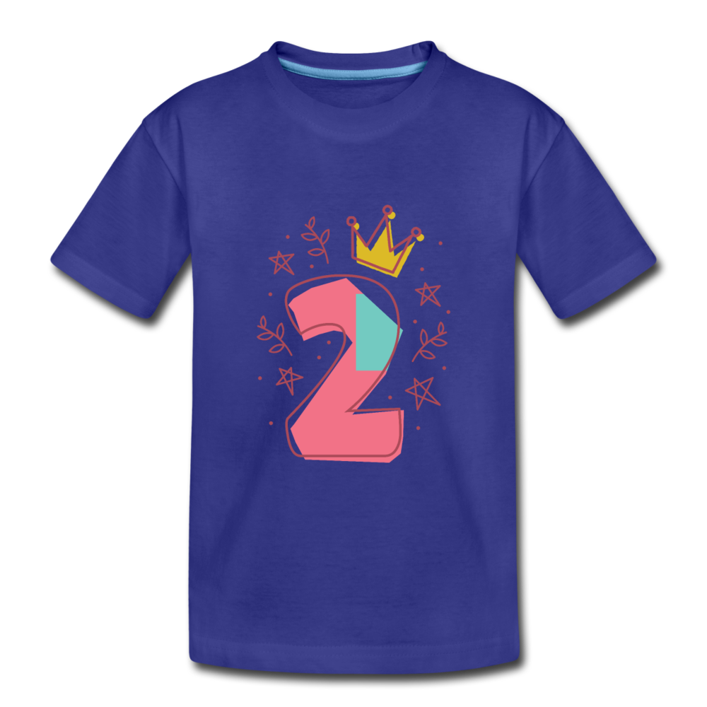 Kinder Premium T-Shirt  2.Geburtstag - Königsblau
