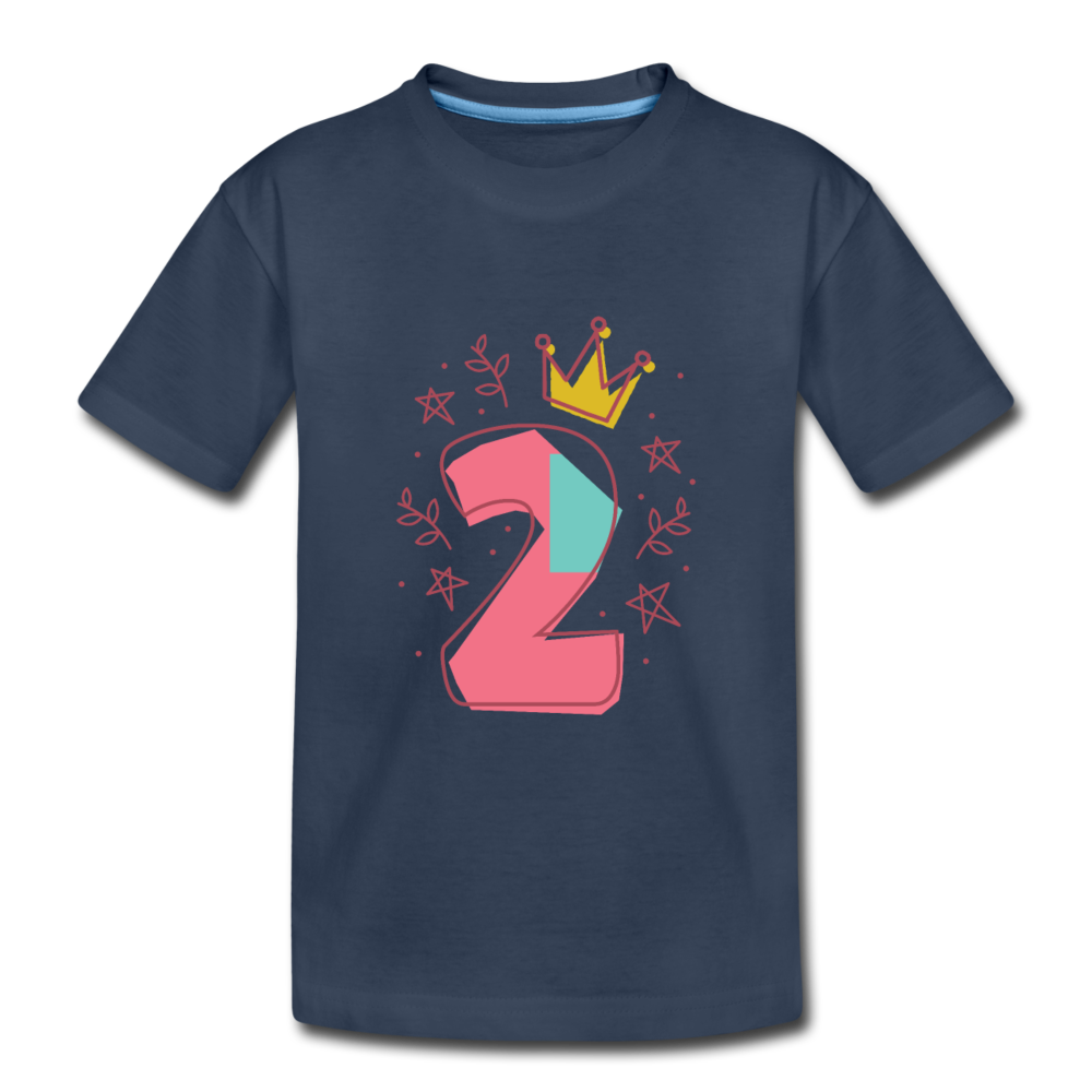 Kinder Premium T-Shirt  2.Geburtstag - Navy