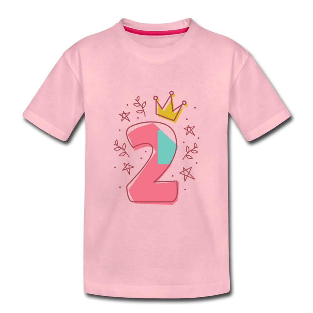 Kinder Premium T-Shirt  2.Geburtstag - Hellrosa