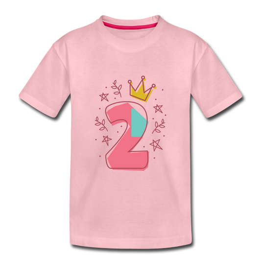 Kinder Premium T-Shirt  2.Geburtstag - Hellrosa