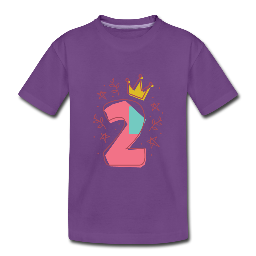 Kinder Premium T-Shirt  2.Geburtstag - Lila