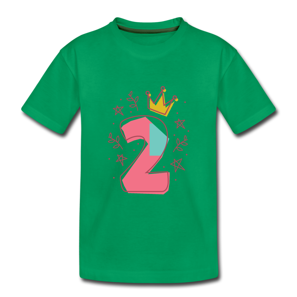 Kinder Premium T-Shirt  2.Geburtstag - Kelly Green