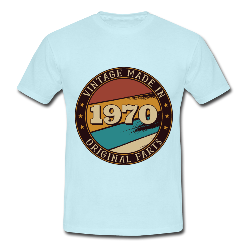 Herren - Männer T-Shirt Vintage  1970 - Sky