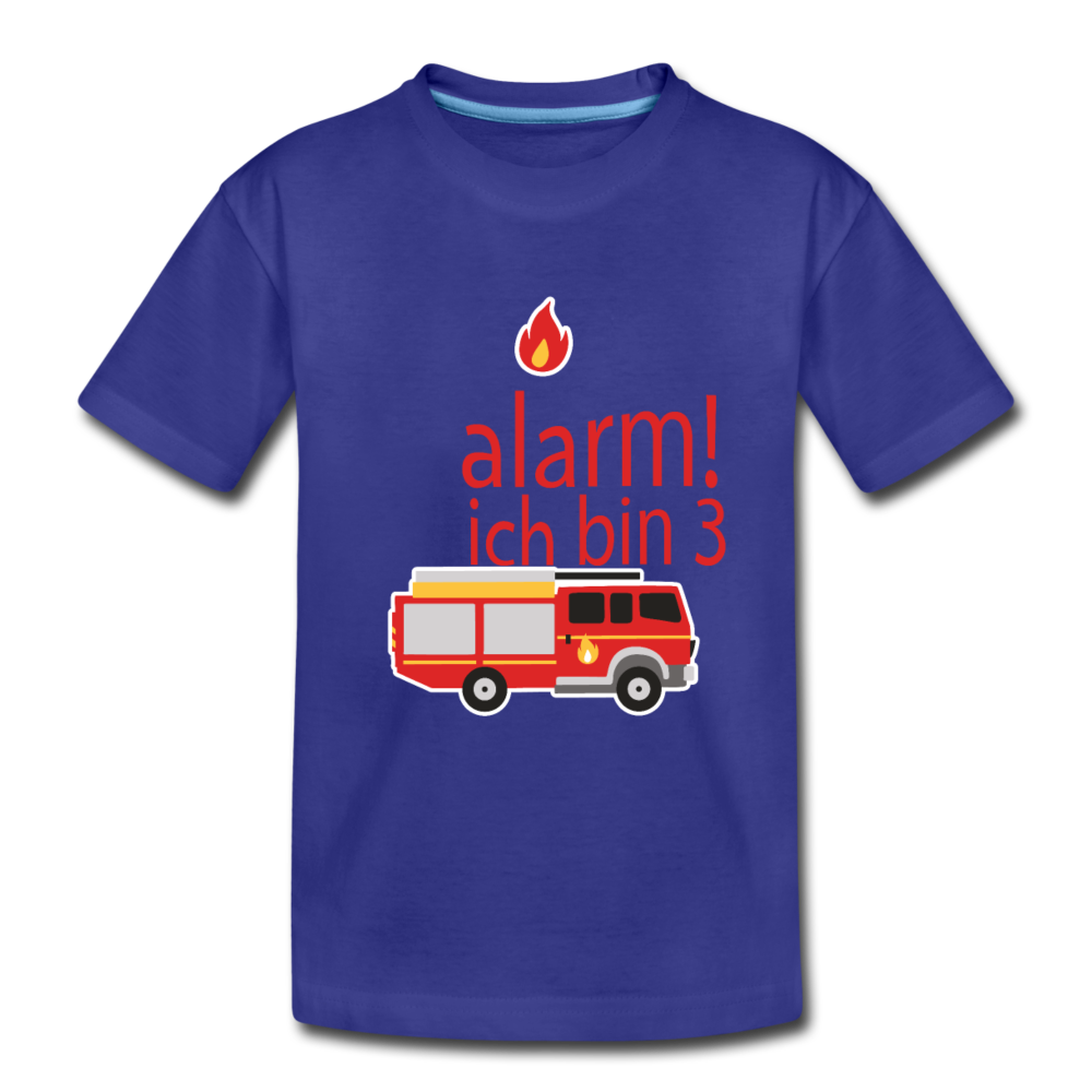 Kinder Premium T-Shirt 3.Geburtstag Feuerwehr - Königsblau