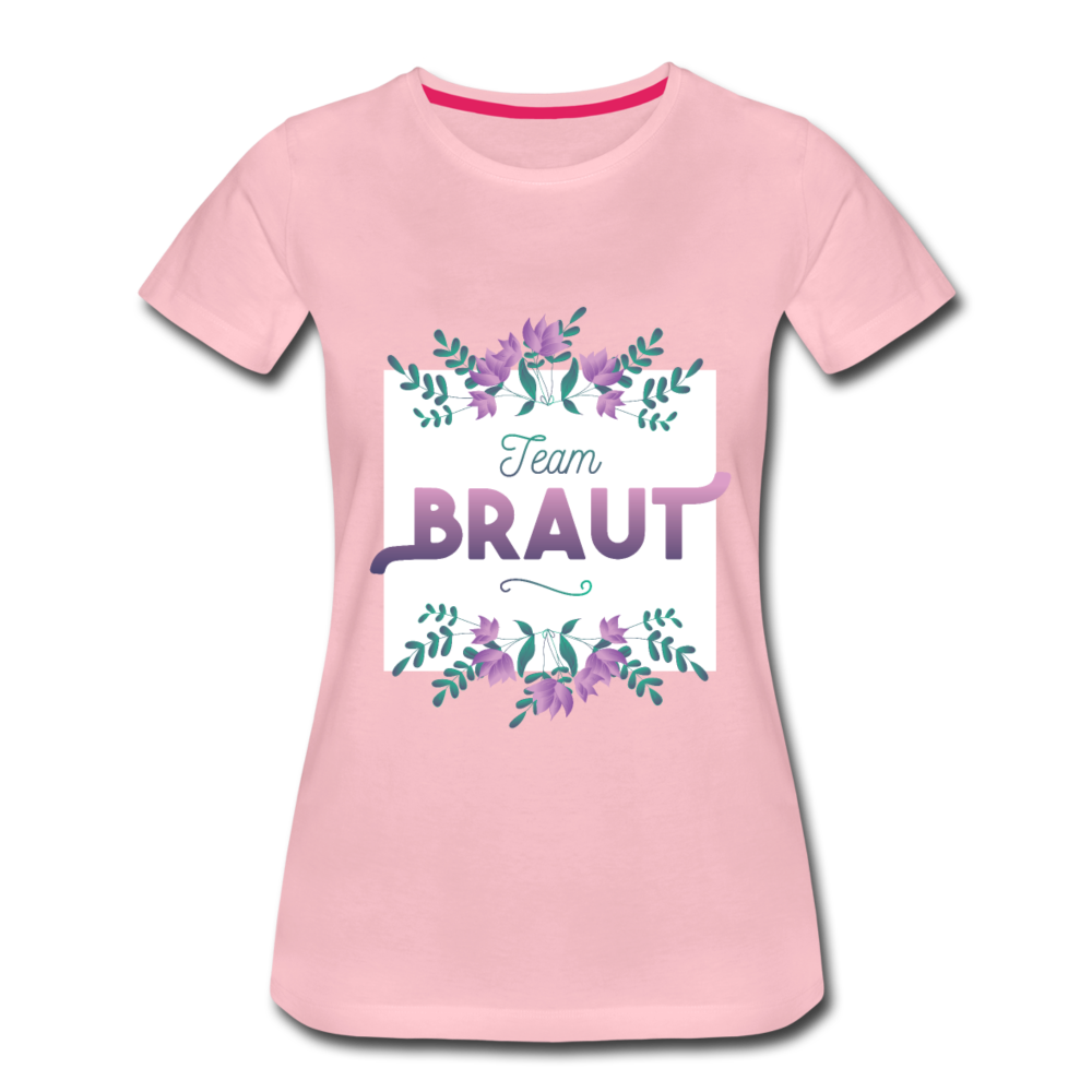 Damen - Frauen Premium T-Shirt Team Braut - Hellrosa