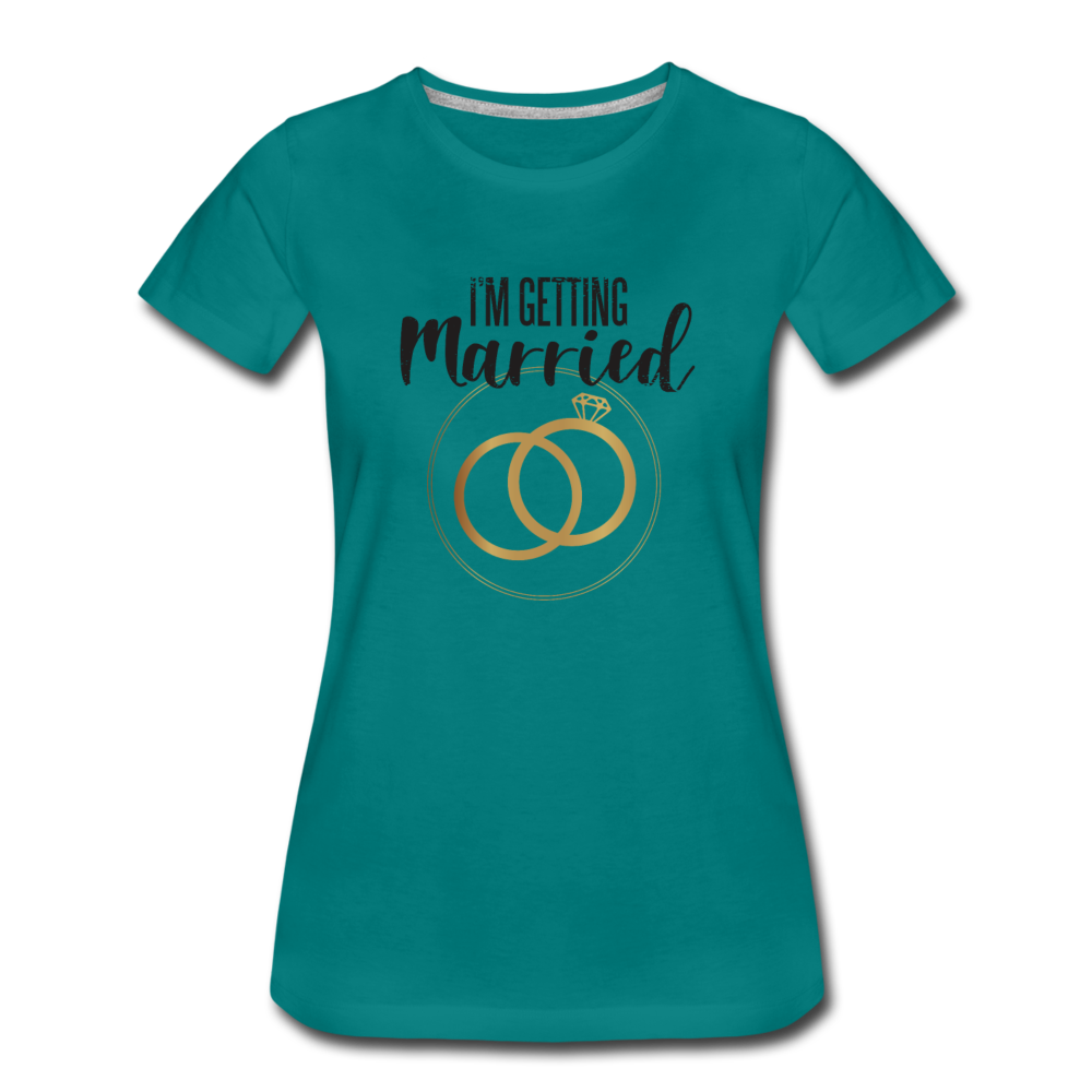 Damen Frauen Premium T-Shirt T-Shirt I´m getting Married - Hochzeit - Divablau