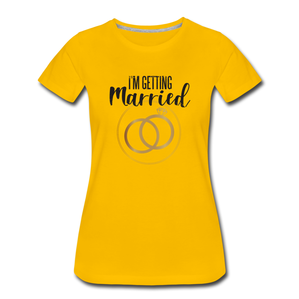 Damen Frauen Premium T-Shirt T-Shirt I´m getting Married - Hochzeit - Sonnengelb