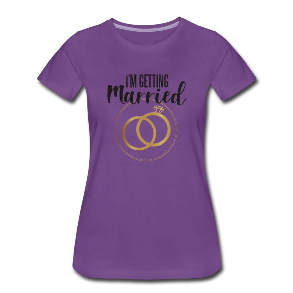 Damen Frauen Premium T-Shirt T-Shirt I´m getting Married - Hochzeit - Lila