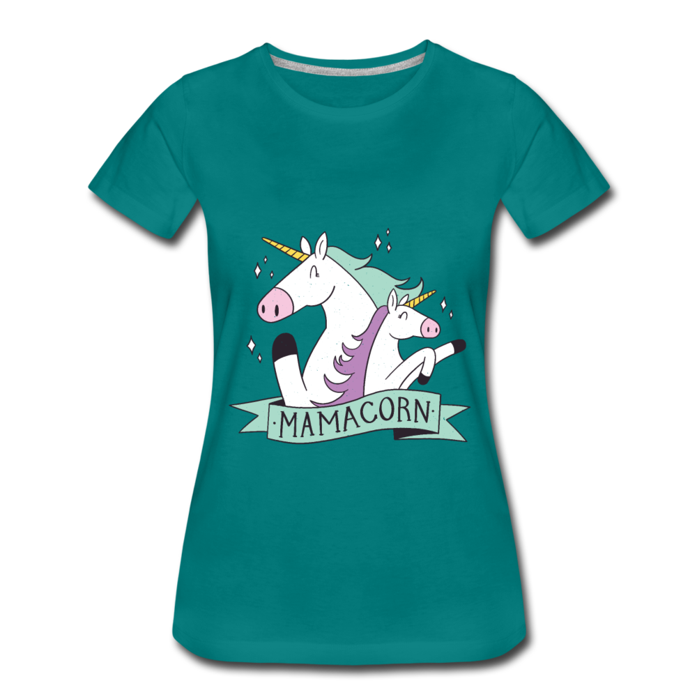 Damen - Frauen Premium T-Shirt Mamacorn - Einhorn - Divablau