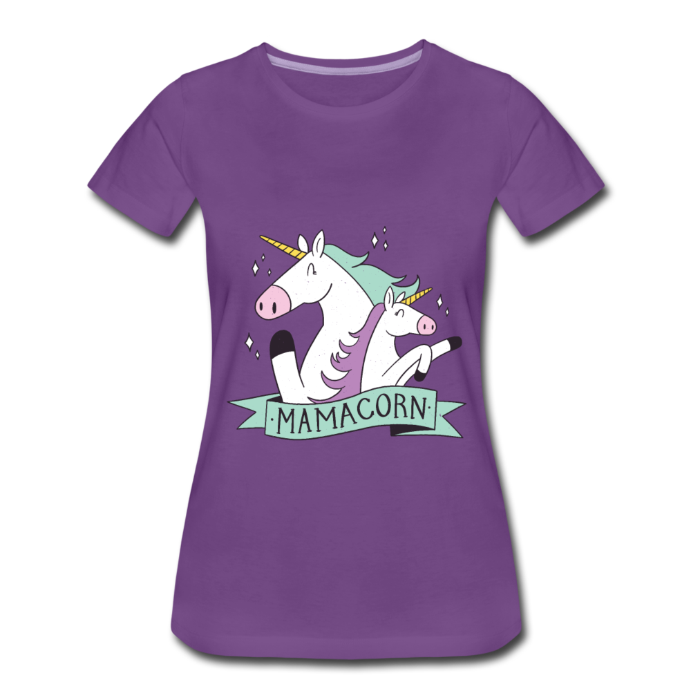 Damen - Frauen Premium T-Shirt Mamacorn - Einhorn - Lila