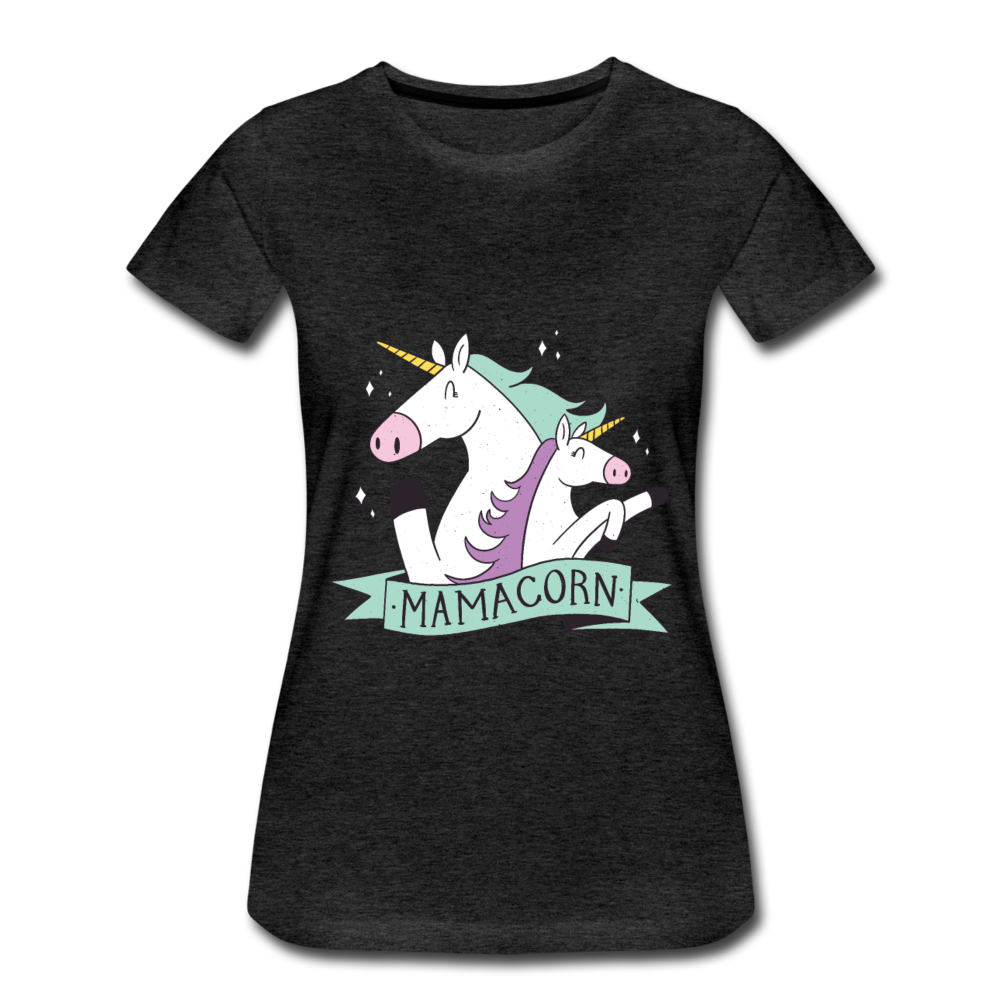 Damen - Frauen Premium T-Shirt Mamacorn - Einhorn - Anthrazit