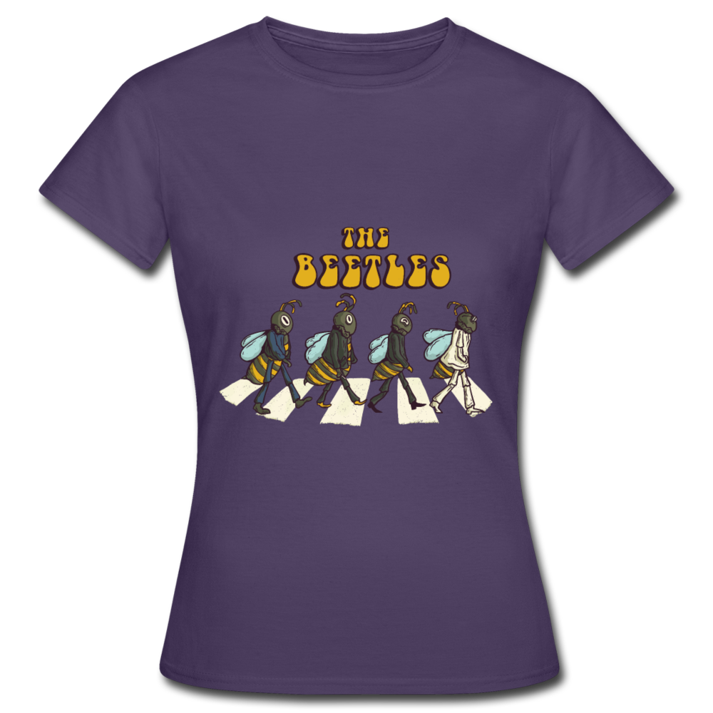 Damen - Frauen T-Shirt  The Beetles - Beatles Parodie - Dunkellila
