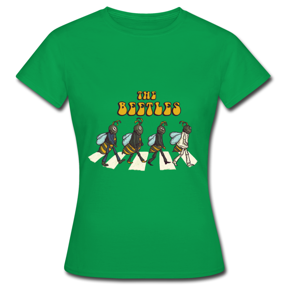 Damen - Frauen T-Shirt  The Beetles - Beatles Parodie - Kelly Green