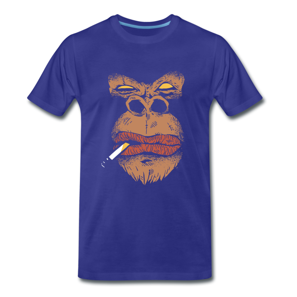 Männer Premium T-Shirt rauchender Gorilla - Königsblau