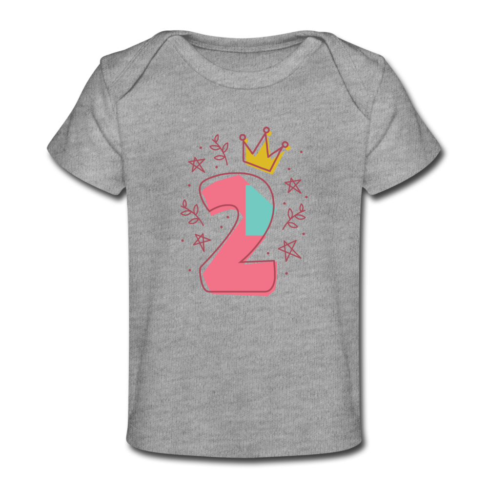 Baby Bio-T-Shirt zum 2. Geburtstag Kinder - Grau meliert