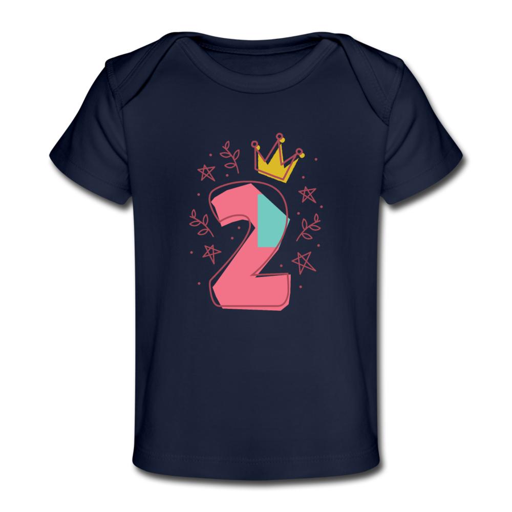 Baby Bio-T-Shirt zum 2. Geburtstag Kinder - Dunkelnavy
