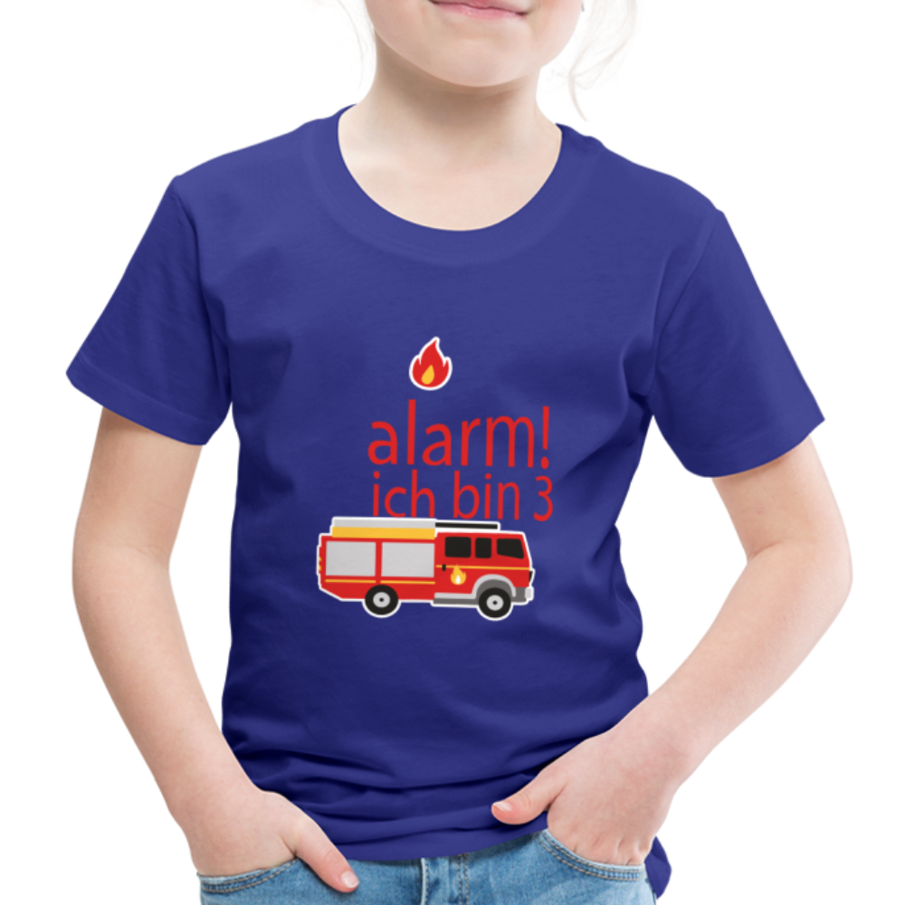 Kinder Premium T-Shirt Alarm ich bin 3 Kinder Geburtstag - Königsblau