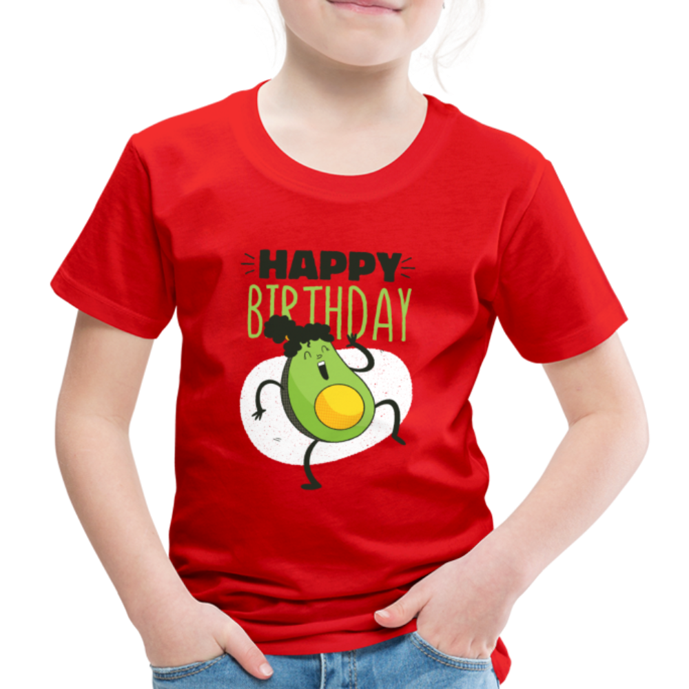 Kinder Premium T-Shirt Happy Birthday Kinder Geburtstag - Rot