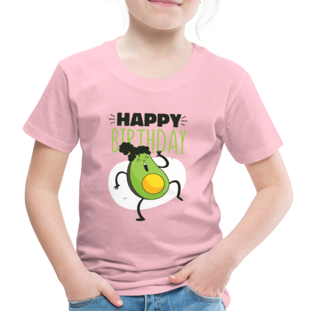 Kinder Premium T-Shirt Happy Birthday Kinder Geburtstag - Hellrosa