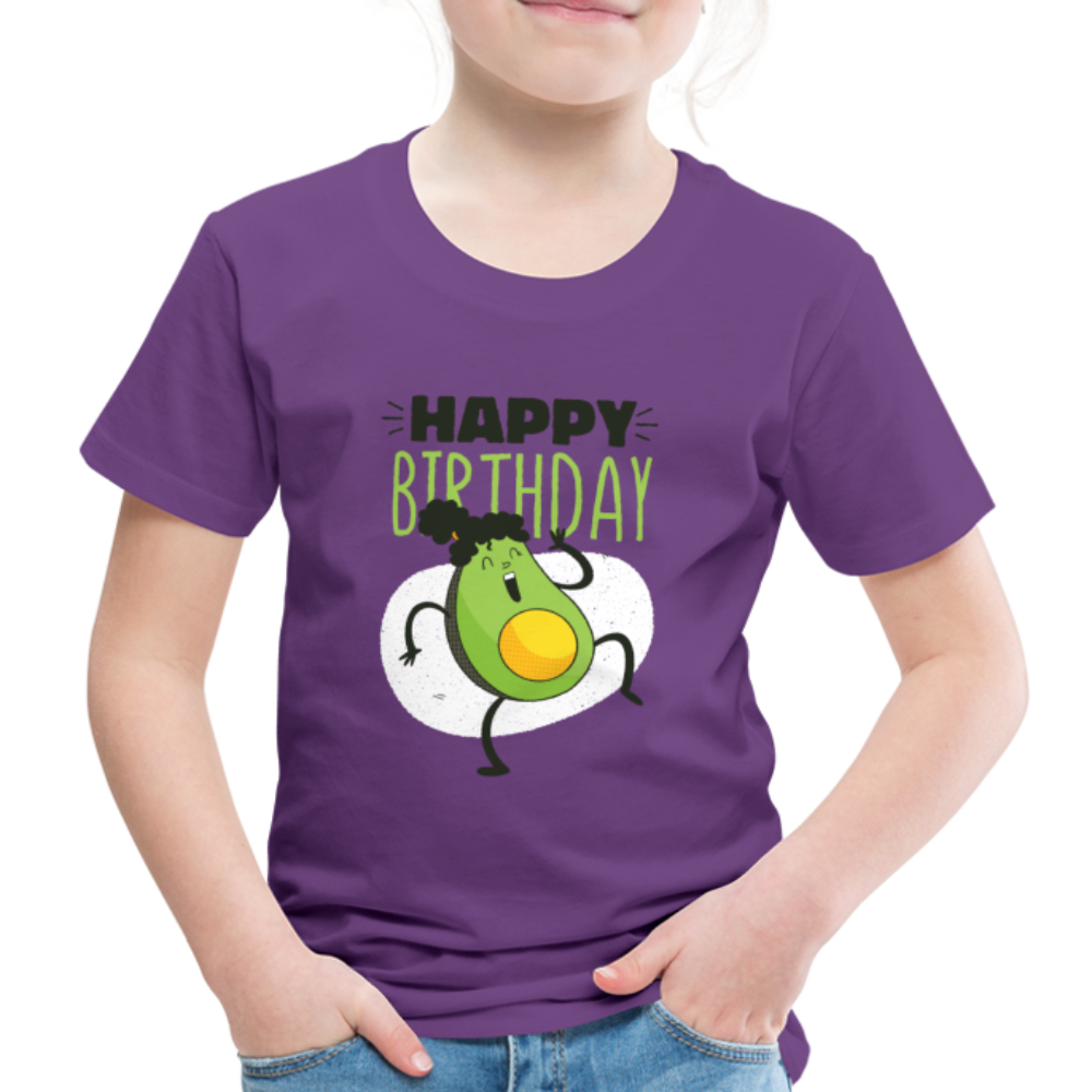 Kinder Premium T-Shirt Happy Birthday Kinder Geburtstag - Lila