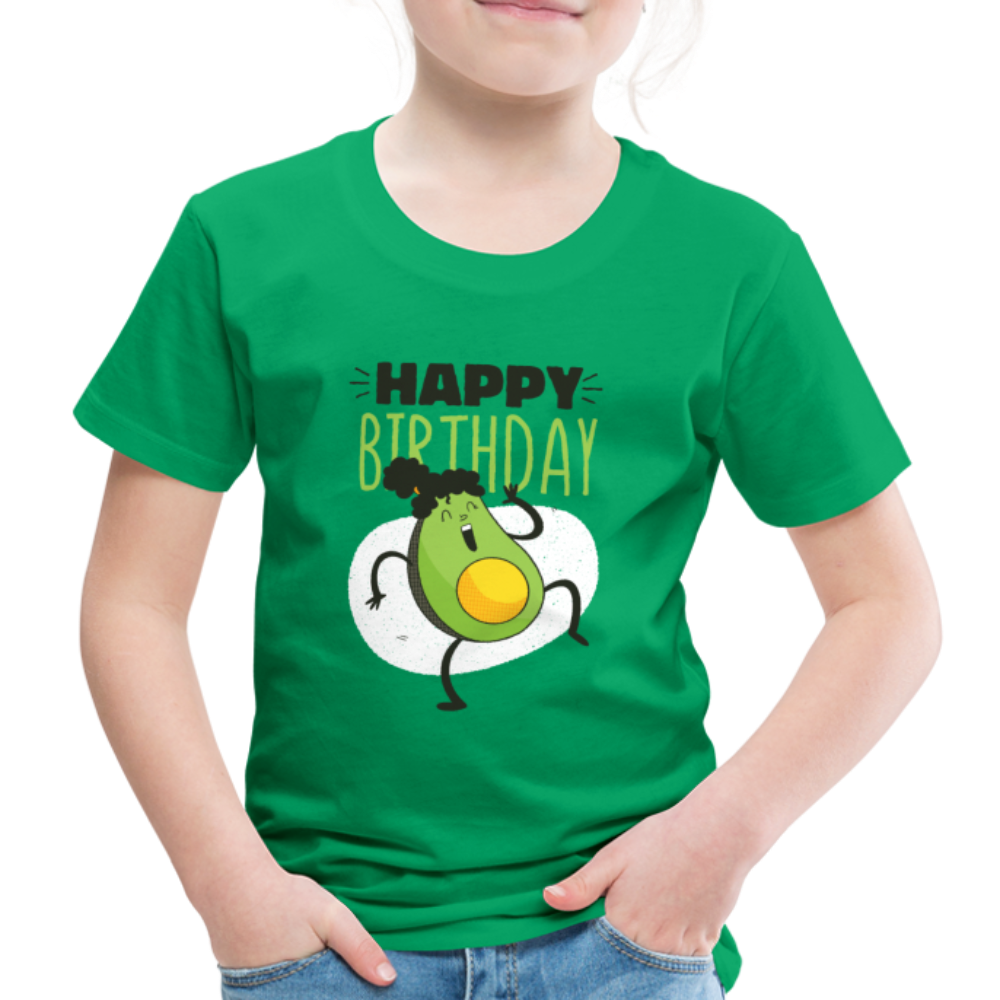 Kinder Premium T-Shirt Happy Birthday Kinder Geburtstag - Kelly Green